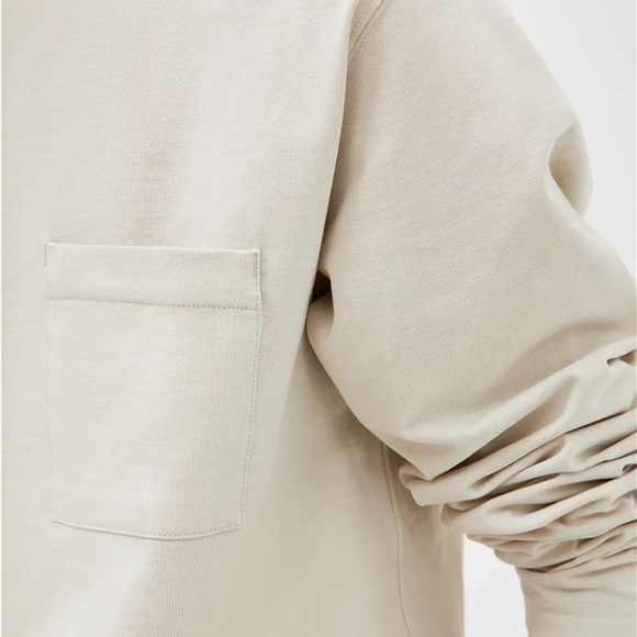 ARKET Men’s Heavyweight Long Sleeve Pocket Tee Shirt - Picture 2 of 12